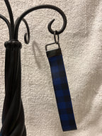 Keychain -faux leather wristlet (Checkered)