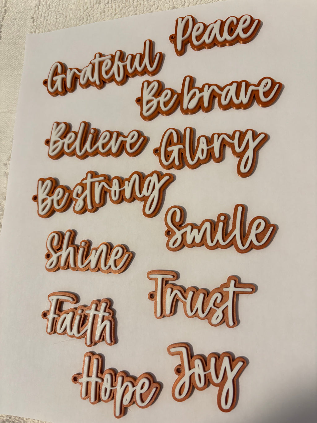 Motivational keychains