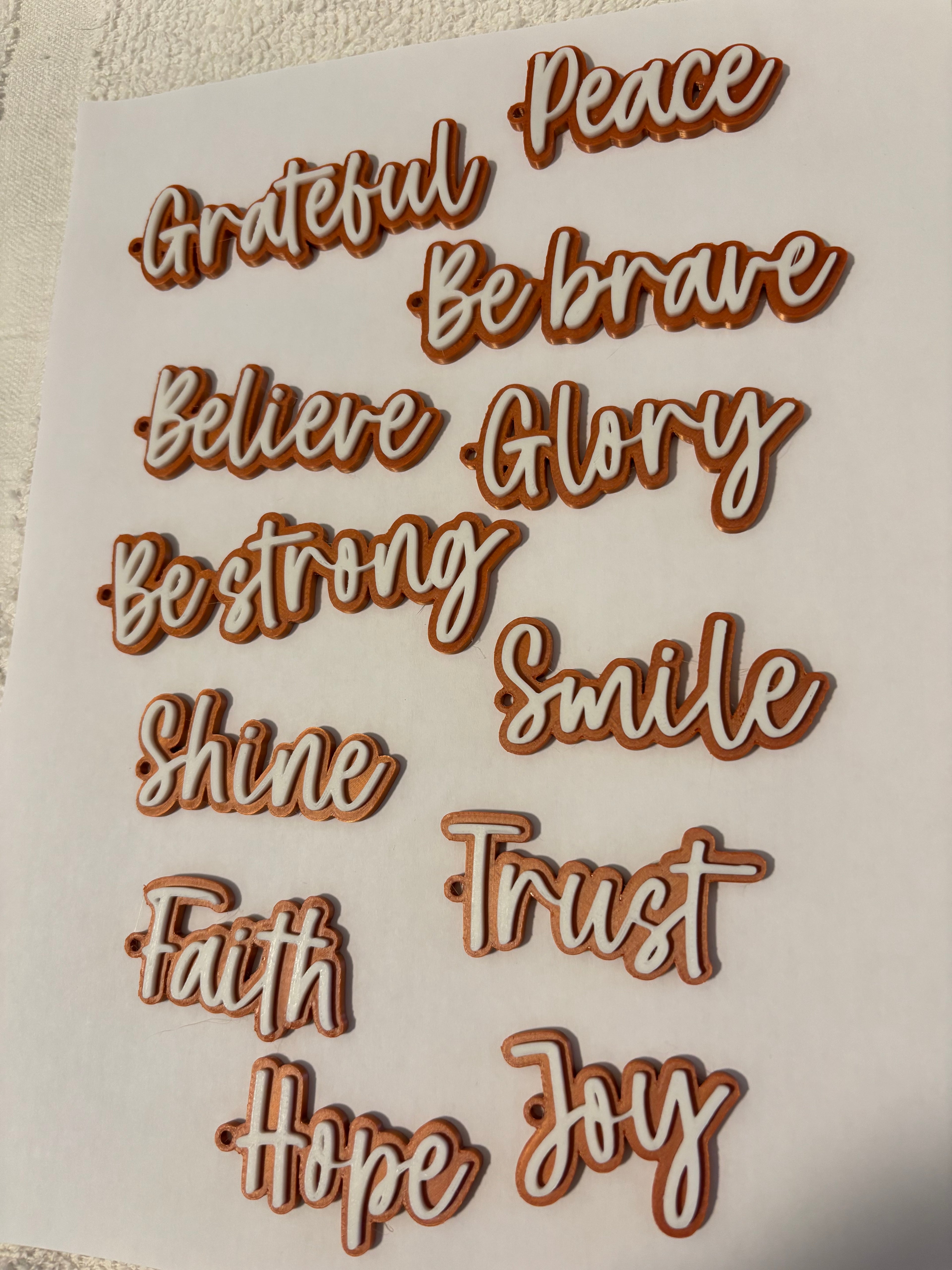 Motivational keychains