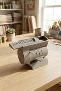 3D printed toothpick holder displayed in a craft room