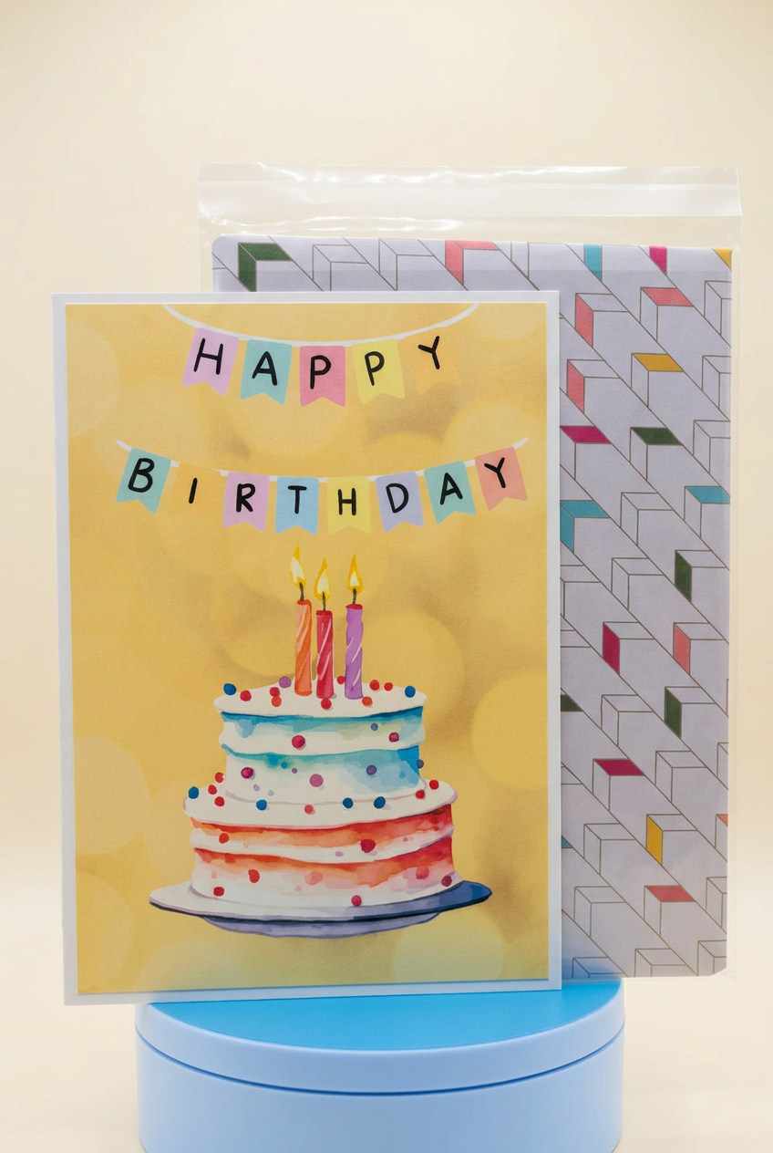 Birthday greeting card - Handmade
