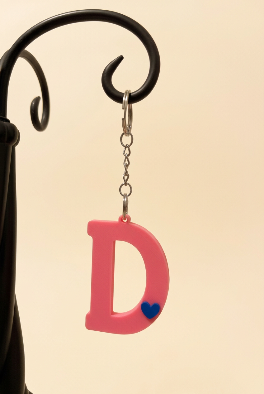 3D Alphabet keychain