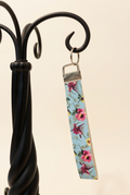 Keychain-faux leather wristlet Muli-color